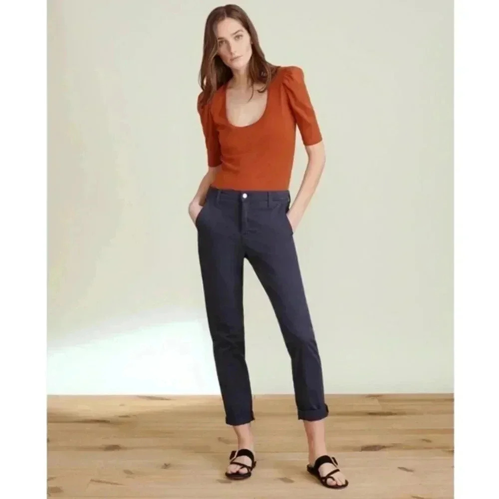 Veronica Beard | Ayla High Rise Navy Chino